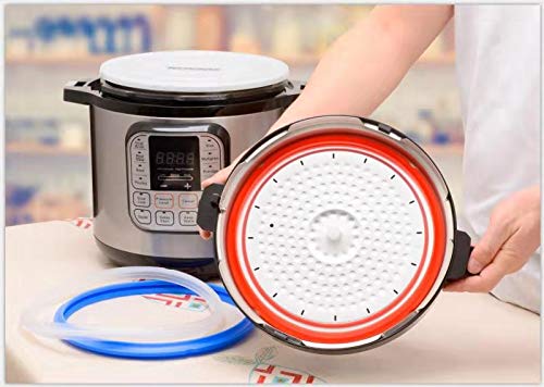 Instant Pot Silicone Steam Rack and Sealing Rings in Red/Blue